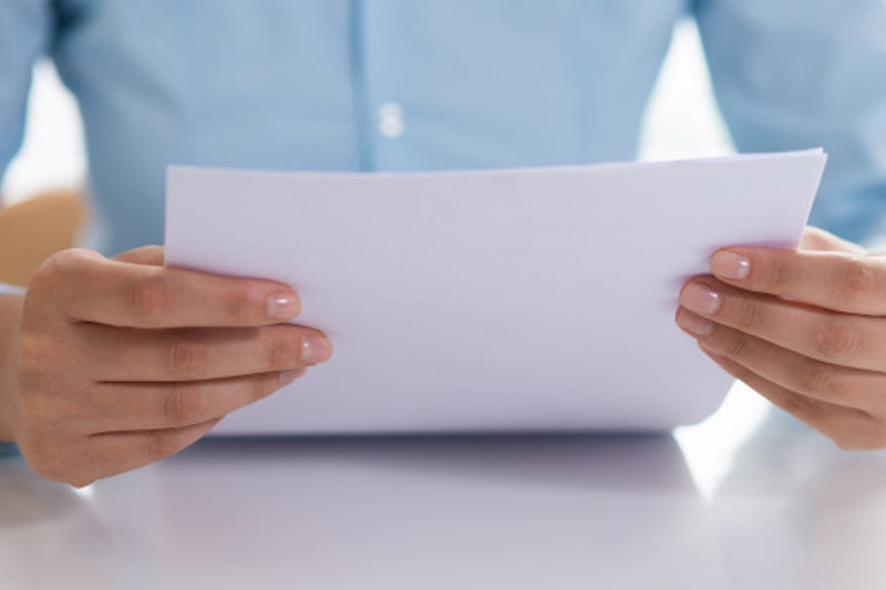 Review Document Closeup