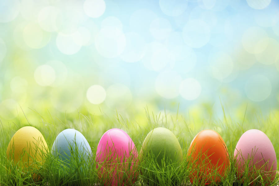 Easter Eggs In Grass