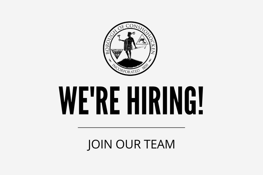We're Hiring Borough Seal (Gray)